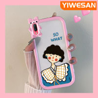 เคส Chenyyyka สำหรับ VIVO Y93 Y91C Y93S การ์ตูนน่ารักสาวๆสีสันสดใสสีทึบเคสมือถือกันกระแทกป้องกันรอยขีดข่วนกันลื่นฝาครอบป้องกันโปร่งใส"