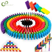 60pcs Colorful Wooden Dominoes Interrectual Development Early Education Building Blocks Children Educational Toys Gifts DDJ