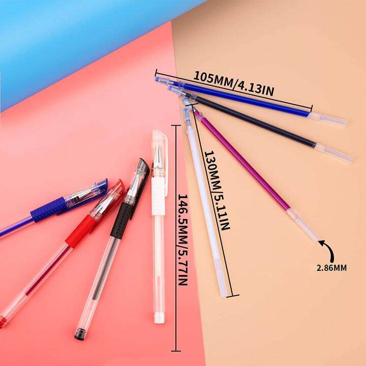 ปากกา-erasable1-0mm-ความร้อนก้านปากกาเขียนผ้า100ชิ้น-ปากกาเติมผ้าหนังสัญลักษณ์อุณหภูมิสูง-disappea-เครื่องมือตัดเย็บ-fc