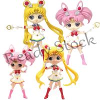 【hot sale】 ✟✚☾ B09 Qposket Sailor Moon Tsukino Usagi Anime Action Figures Chibi Usa Sailor Chibimoon Cartoon Figurine Chibiusa Model Kids Toys