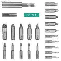 Xu Ai ชุดอุปกรณ์ถอนสกรูชำรุด22ชิ้นอุปกรณ์ถอดแตกพร้อมเครื่องมืออะแดปเตอร์ส่วนที่ยึดต่อขยายได้แม่เหล็ก