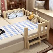 Giường Ngủ Gỗ Cho Bé , Giường cho bé Chất liệu Gỗ Thông Ghép Cạnh giường