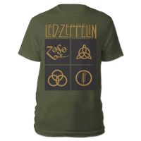 Hot sale Led Zeppelin band graphic Mens 100% Cotton Round Neck Short Sleeve T-Shirt  Adult clothes