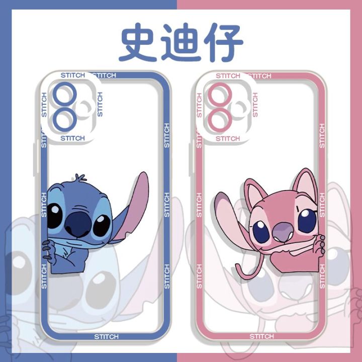 สินค้าใหม่ในสต็อก-funda-de-tel-fono-disney-stitch-การ์ตูนซิลิโคนเคสโทรศัพท์สำหรับ-iphone-14-13-12-mini-11-pro-xs-max-x-xr-5-6-7-plus-ของขวัญคู่