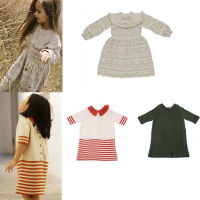 Kids Girl Knitted Dress New Autumn Winter nd Baby Child Stripe Sweater Princess Dress Sisters Macthing Cloth Cotton Designer