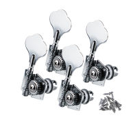 【cw】FLEOR Set of Vintage Open Bass Tuning Pegs Keys 4R Machine Head Tuners Chrome for Right Handed Bass 4 Stringshot ！