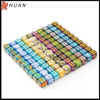 HUAN 10Pcs/set D6 12มม. สี6ด้าน ลูกเต๋า DND สีโปร่งแสง ของเล่นตามบทบาท เกมตาราง ทนทานต่อการใช้งาน เกมปาร์ตี้ปาร์ตี้ ลูกเต๋าหลายด้าน TRPG DND