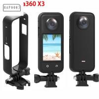 HAF0083 สำหรับ Insta360หนึ่ง X3 สกรู1/4 ปลอกหุ้มแข็ง ป้องกันการกระแทก อะแดปเตอร์ขาตั้งกล้อง ป้องกันการตก สำหรับ Insta360 RIG FRAME เคสกรอบกล้องแอคชั่น สำหรับกรอบป้องกัน Insta360 เคสป้องกันสำหรับ Insta360