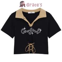 ⭐Grace‘s⭐เสื้อผ้าสตรี เสื้อสั้น เวอร์ชั่นเกาหลี เซ็กซี่ ฤดูร้อน การจัดส่งในพื้นที