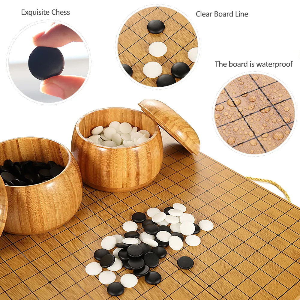 Portable Go Set Wood Go Board Game Set Go Chess Game with Storage Box  Classic Chinese Strategy Board Game | Lazada PH