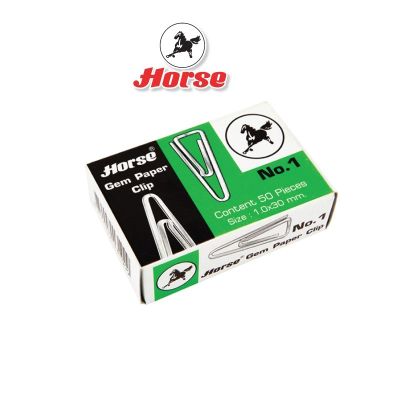Horse ตราม้า ลวดเสียบหัวสามเหลี่ยม NO.1 30มม. 50ตัว/กล่อง (1 กล่อง)