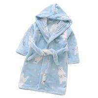 Baby Bathrobe 2021 Winter New Home Ware Bathrobe For Children Printing Kids Clothing Warm Boys Nightgown Soft Pajamas For Girls