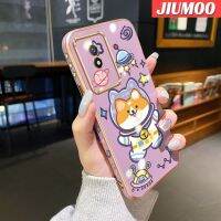 เคส JIUMOO สำหรับ Vivo Y02 Y11 Y02A เคส2023การ์ตูนน่ารักพื้นที่ลูกสุนัขดีไซน์ใหม่นุ่มหรูหราชุบเคสโทรศัพท์ขอบด้านข้างเคสกันกระแทกสี่เหลี่ยมป้องกันเลนส์กล้องคลุมทั้งหมด