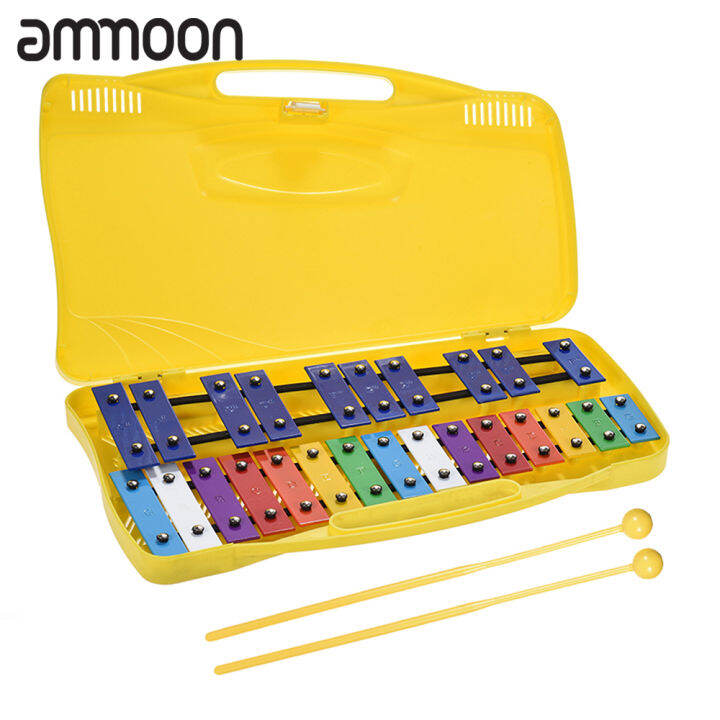 [ammoon]25 Notes Glockenspiel Xylophone Percussion with 2 Mallets