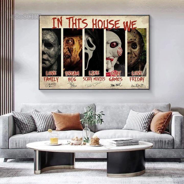 canvas-painting-vintage-classic-horror-movie-poster-in-this-house-we-dream-big-pictures-scary-movie-mural-picture-wall-decor-wall-d-cor