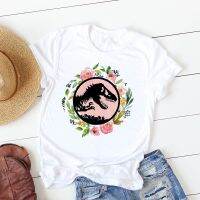 Shirt Dinosaur Flower Camisa Mujer Graphic Mother Print Tshirt Tees Gildan