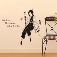 Demon Slayer Wall Decal Kimetsu no Yaiba Vinyl Kochou Shinobu Wall Stickers Decal Decor Home Decoration Anime Car Sticker