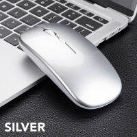 Wireless Mouse Rechargeable 2.4Ghz 2.4Ghz + Bluetooth 5.1 เม้าส์ไร้สาย แบตเตอรี่ในตัว ชาร์จไฟได้ ปุ่มเงียบ ปุ่มปรับความไวเมาส์ เม้าส์คอม เมาส์คอม mouse usb เมาส์มีไฟ