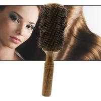 【CC】 63 mm Boar Bristle Hair Wood Round Styling Comb Curly And Straight Hairdressing