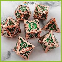 PLNBFG 7Pcs ของใหม่ สี Polyhedral อุปกรณ์เสริมเกมตาราง สำหรับ D and D DND ชุดลูกเต๋า ลูกเต๋า