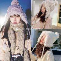 [A Flexible] เครื่องบินทิ้งระเบิดหมวก WomenWool นักบินหมวก FoxEarflaps ขนแกะรัสเซีย Ushanka