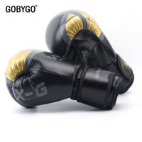 GOBYGO Kick Boxing Gloves for Men Women PU Karate Muay Thai Guantes De Boxeo Free Fight MMA Sanda Training Adults Kids Equipment