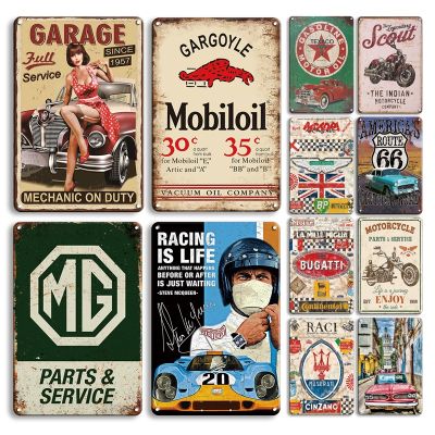 Americans Mother Road Tin Sign Vintage Car Poster Metal Plat Retro Parking Only Wall Stickers Man Cave Garage Decor Plaques