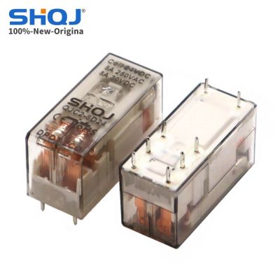 SHQJ PCB RELAY Coil 12V 24V QJC1 16A 1CO QJC2 8A 2CO 8PIN Optional Rail socket and EMC LED Health Accessories