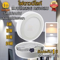 โคมดาวไลท์  6W 12W 18W 24W ทรงกลม แบบติดลอย โคมพาแนล แสงนวลไม่แยงตา ไฟพาแนล downlight panel