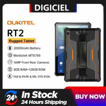  Rugged Android Tablet,OUKITEL RT2 20000mAh Rugged Tablet 10  inch Android 12 Tablet 8GB+128GB Tablet IP68,IP69K Waterproof Tablet  16MP+16MP Camera Octa-core Smart Tbalet 4G Dual SIM WiFi GPS OTG :  Electronics
