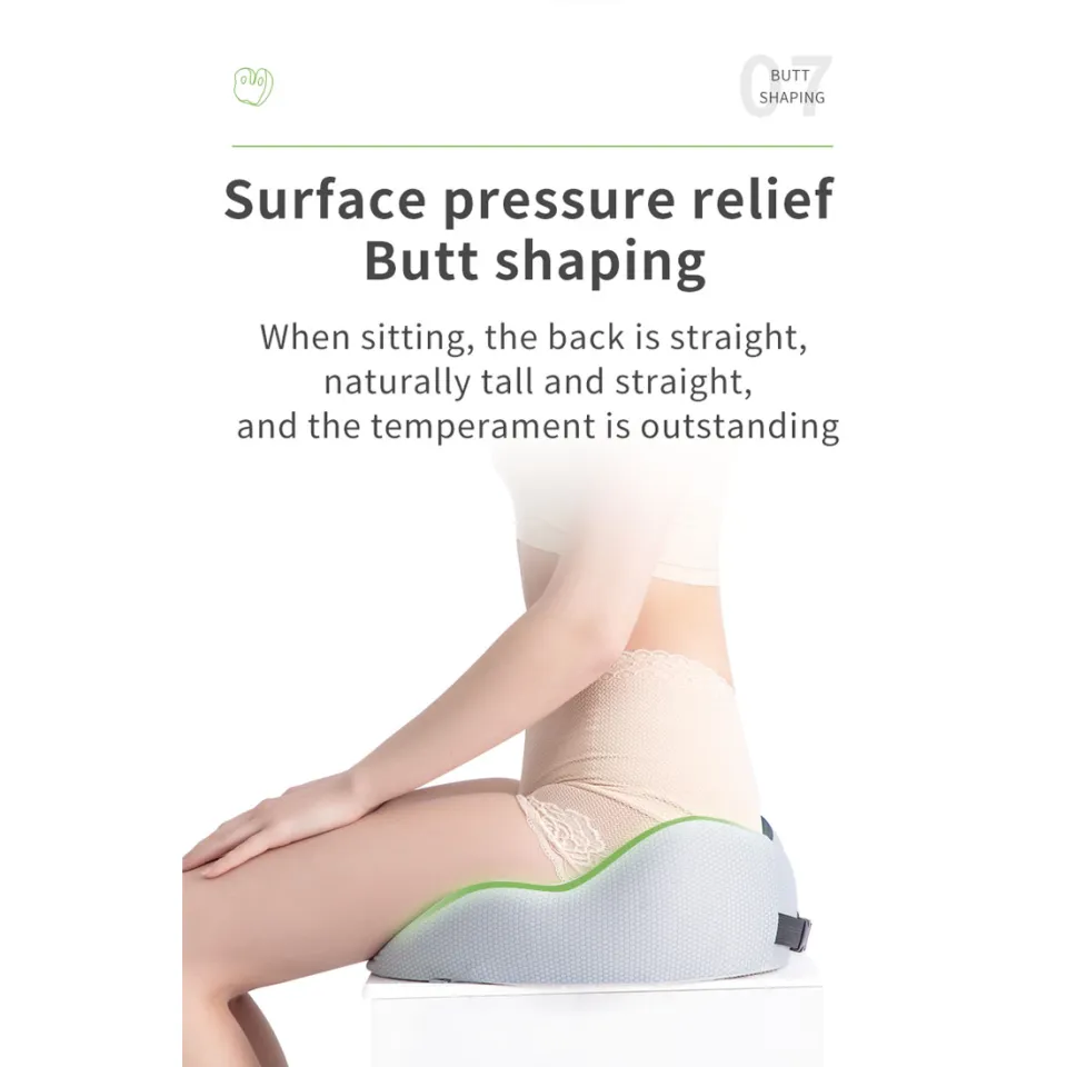 Home Office Memory Foam Hip Support Seat Chair Cushion Low Back Tailbone  Pain Relief Prostate Cushion Hip Shaper Posture Correcter