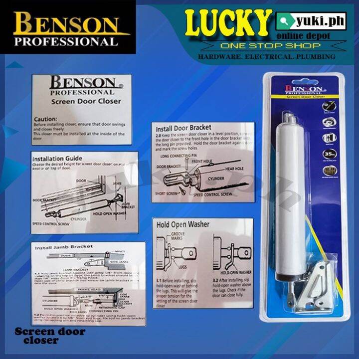 Screen Door Closer Pneumatic ( & Dark Brown ) OP Lazada PH