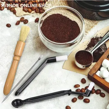 Coffee Machine Cleaning Brush, Dusting Bar Espresso Brush, Grinder Coffee  Machine Cleaning Brush, Two Head Brush Accessories fr Bean Grain Coffee  Tool