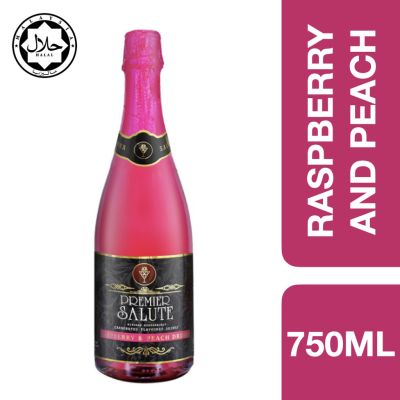🔷New arrival🔷 Premier Salute Raspberry and Peach Carbonated Drink 750ml ++ พรีเมียร์ซาลูทน้ำกลิ่นราสพ์เบอร์รี่และกลิ่นพีชอัดก๊าซ 750ml 🔷