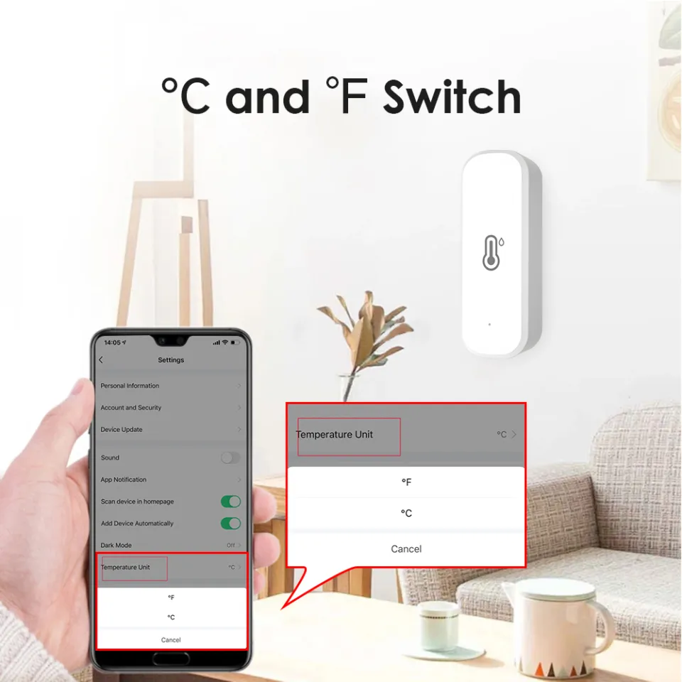 Tuya Smart Temperature And Humidity Sensor WiFi APP Remote Monitor For Smart  Home var SmartLife WorkWith Alexa Google Assistant