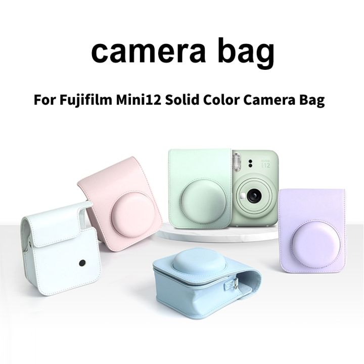 สำหรับ-fujifilm-mini-12เคสกล้องหนัง-pu-กระเป๋าครอบกล้องสำหรับ-fujifilm-instax-mini12กระเป๋ากล้องโพลารอยด์พร้อม-tali-bahu