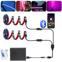 №☌✇ USB Bluetooth RGB Led Strip Light Battery Powered Scooter Flexible Diode Tape Led Backlight For Bicycle Skateboard Bike Lighting