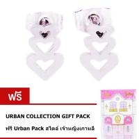 Tips Gallery Princess Collection ต่างหู STAINLESS STEEL 316L สตัด  Trinity Love Heart TES333UR