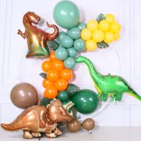 Huge T-Rex Dinosaur Aluminium Foil Balloon Kids Birthday Party Decoration Baby Shower Globos Artificial Flowers  Plants