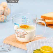 CHEFMADE Cinnamoroll Glass Measuring Cup with Pour Spout and Graduated