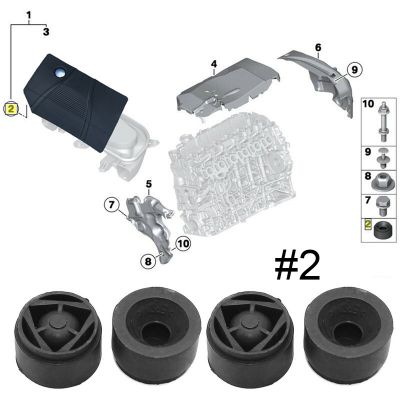 ❁㍿℡ 4PCS Car Engine Rubber Mounting Bush Cushion For Ford Focus Protective Cover Under Guard Plate 4M5G6A994AA 1434444 Accessories