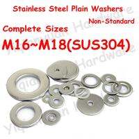 M16 M18 SUS304 Stainless Steel Non-standard Plain Washers Flat Gaskets for Screws Bolts Shims for Cylinder Complete Sizes Rings Nails  Screws Fastener