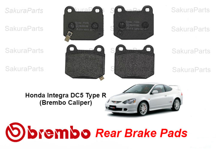 BREMBO Honda Integra DC5 Type R (Brembo Caliper) Rear Disc Brake Pad ...