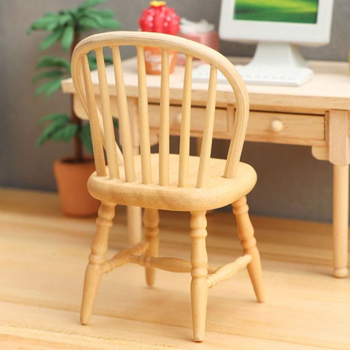 เก้าอี้จำลองขนาดเล็กสำหรับ-inpatientstore66in4เฟอร์นิเจอร์โต๊ะไม้ตกแต่งบ้านตุ๊กตาของเล่นจำลอง