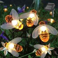 Solar String Lights 50LED Outdoor Waterproof Simulation Honey Bees Decor for Garden Xmas Decorations