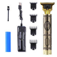 T9 USB Rechargeable Professional Hair Trimmer 0มม.ตัดเครา โกนหนวด ตัดผม สำหรับผู้ชาย แท่นชาร์จ