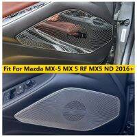 อุปกรณ์เสริมฝาครอบกรอบเสียงสำหรับ Mazda MX-5 MX 5 RF MX5 ND 2016-2020ลำโพงประตูแต่งรถ