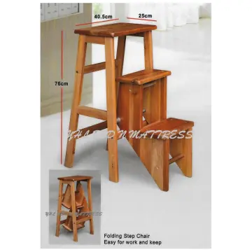 DIY Ladder Chair Woodworking Plan (Folding Step Stool Chair