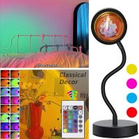 Sunset Lamp Wall Decoration Photography Led Lights Rainbow Projector Night Light RGB Sunset Projection 360° Rotation Sunlight