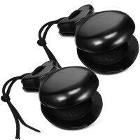 RUDMALL 1 คู่ Castanets ไม้สเปน Castanets Percussion Instruments Finger Castanets